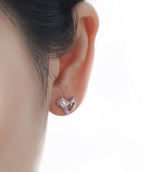 MASHIRO ピアス 「MASHIRO」Y2Kデザインハートモチーフペアピアス(MA