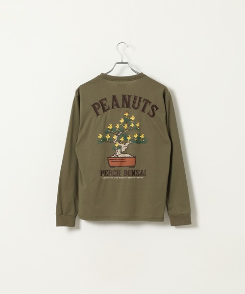 （60）スヌーピー グッドスカウトクラブ 長袖カットソー クリフメイヤー[公式] スヌーピー刺繍ロンT(盆栽) MENS 2537808 | MENS