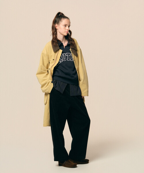 「FREAK'S STORE」 「NAUTICA」ステンカラーコート フリ- ブラック レディースの画像