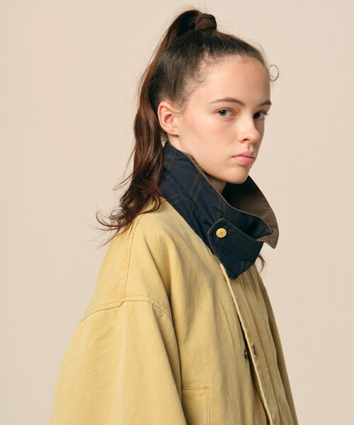「FREAK'S STORE」 「NAUTICA」ステンカラーコート フリ- ブラック レディースの画像