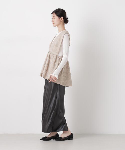 troisiemechacoトロワズィエムチャコ　ペプラムジレ troisiemechaco｜BRAND｜ナノ・ユニバース公式通販サイト