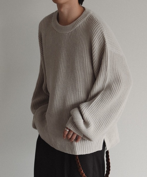 「epnok」 長袖ニット LARGE ブルー メンズ_画像3