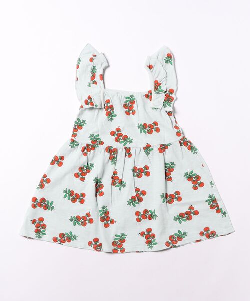 ワンピース Juicy Tomatoes all over ruffled dress キッズ 子供服 女の子の画像