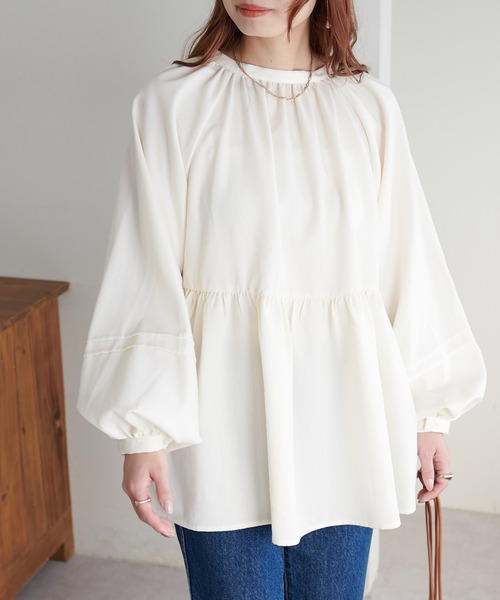 「DISCOAT」 長袖ブラウス MEDIUM グレー レディース_画像8