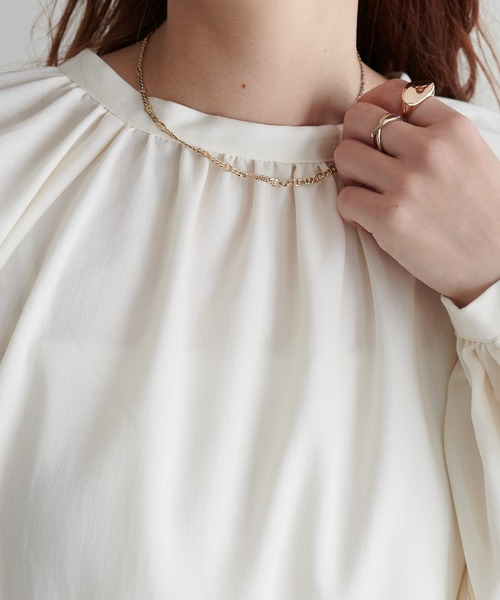 「DISCOAT」 長袖ブラウス MEDIUM グレー レディース_画像9