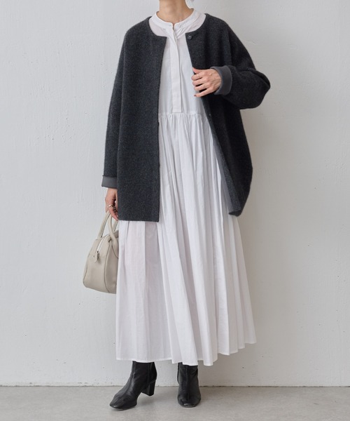 「BEARDSLEY」 長袖ワンピース 1 グレー レディースの画像