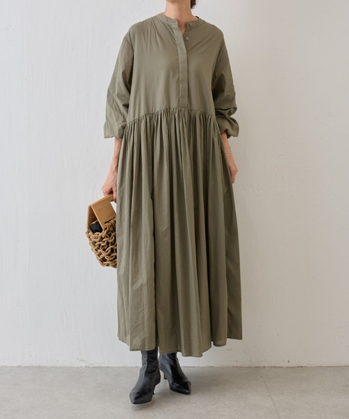「BEARDSLEY」 長袖ワンピース 1 グレー レディースの画像