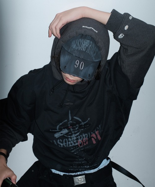 MASONPRINCE プルオーバーパーカー X-LARGE ブラック メンズ