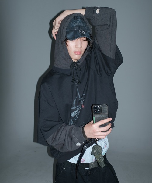 ず*や様 MASONPRINCE ブラック フード付きパーカー MASONPRINCE プルオーバーパーカー X-LARGE ブラック メンズ