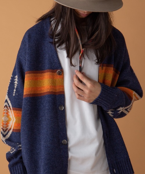 PENDLETON カーディガン【Lサイズ】 PENDLETON（ペンドルトン） ニットカーディガン L アイボリー メンズ