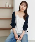 キャミソール シワサテンレース使いキャミソールの詳細画像1