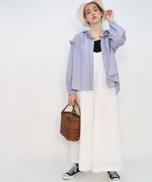 「haupia」 長袖ブラウス MEDIUM オフホワイト レディース_画像5