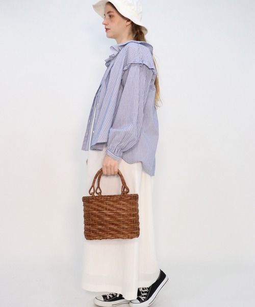 「haupia」 長袖ブラウス MEDIUM オフホワイト レディース_画像6