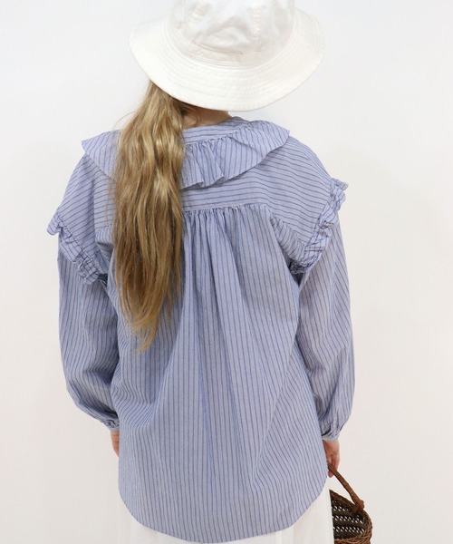 「haupia」 長袖ブラウス MEDIUM オフホワイト レディース_画像8