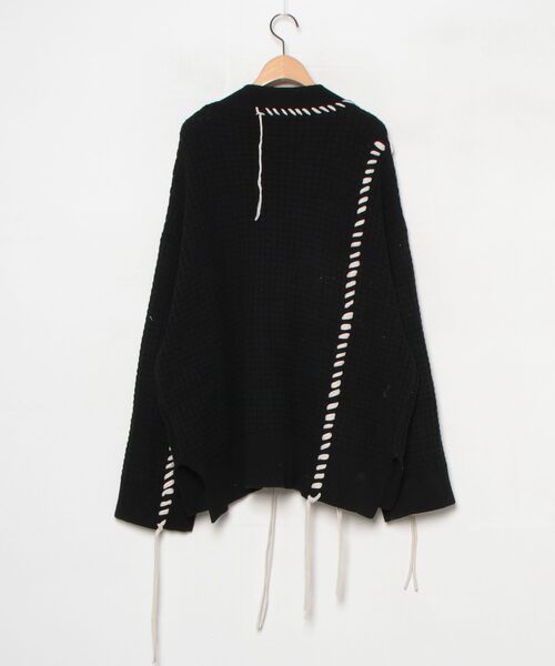 「MAISON SPECIAL」 編み物ジレー 1 黒いこと メンズ