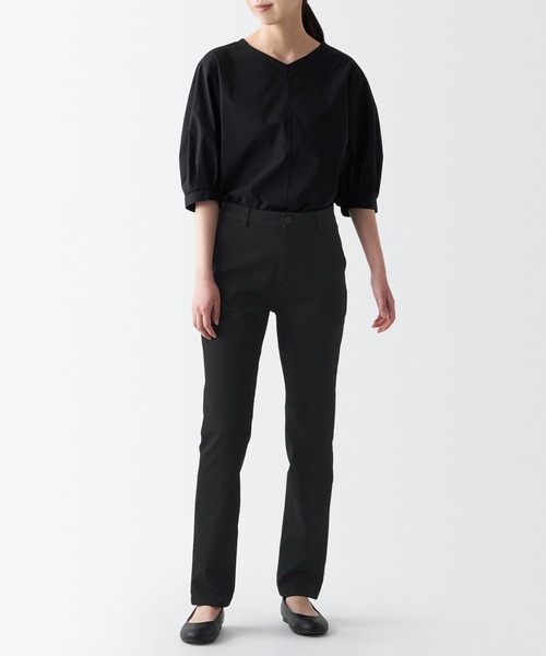 「無印良品」 チノパンツ M ベージュ レディース_画像2