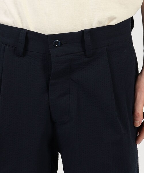 スラックス 「別注」Salvatore Piccolo MARCELLO コットンシアサッカー 1プリーツテーパードパンツ メンズの画像