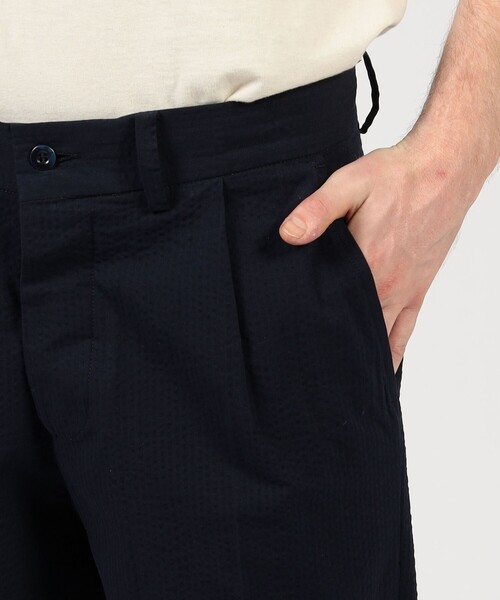 スラックス 「別注」Salvatore Piccolo MARCELLO コットンシアサッカー 1プリーツテーパードパンツ メンズの画像