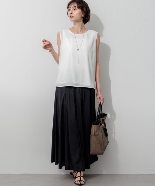 23区（ニジュウサンク） ブラウス シャツ シフォンコンビ ジョーゼット