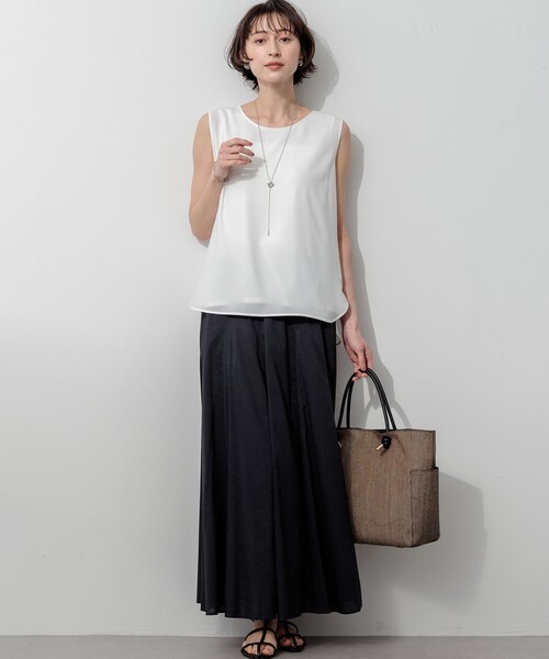 23区（ニジュウサンク） ブラウス シャツ シフォンコンビ ジョーゼット