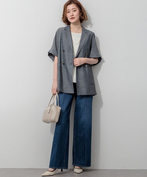 23区（ニジュウサンク） ブラウス シャツ シフォンコンビ ジョーゼット