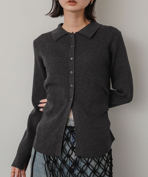 「SENSE OF PLACE by URBAN RESEARCH」 ニットカーディガン ONE ネイビー レディース_画像2