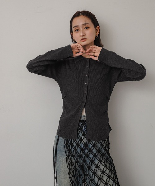 「SENSE OF PLACE by URBAN RESEARCH」 ニットカーディガン ONE ネイビー レディース_画像3