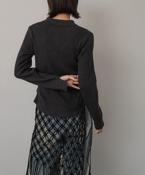 「SENSE OF PLACE by URBAN RESEARCH」 ニットカーディガン ONE ネイビー レディース_画像5