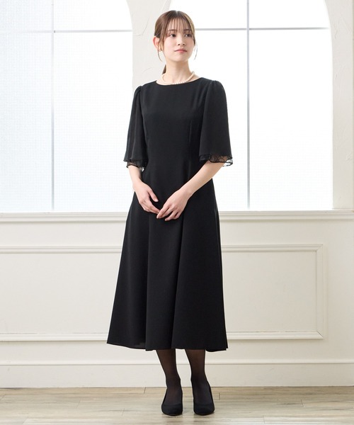ブラック フォーマル［エメ］ AIMER（エメ） パーティードレス ワンピース 「夏用喪服・礼服」マシン