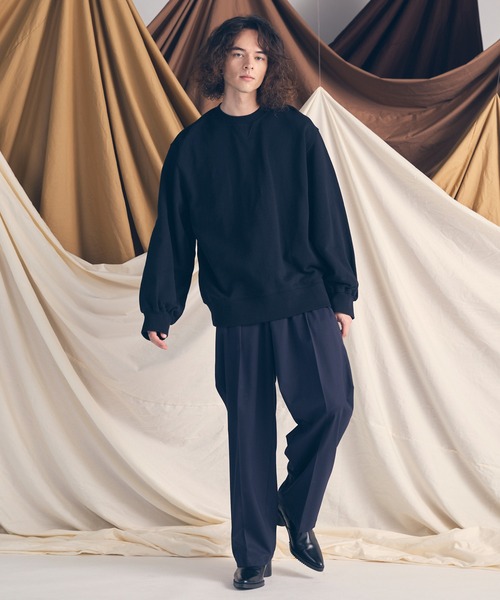 「MAISON SPECIAL」 スウェットカットソー 0 ブラック メンズ_画像8