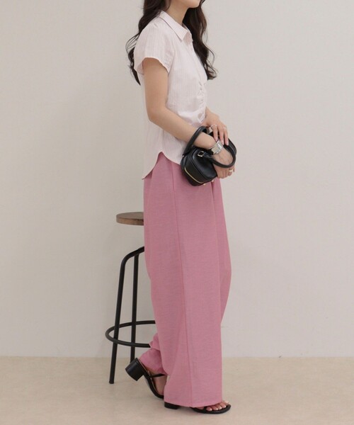 fredy emue（フレディエミュ） ワイドパンツ パンツ シャイニー