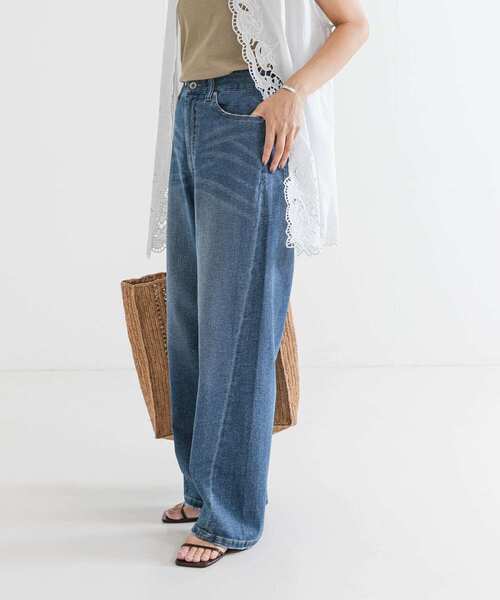「URBAN RESEARCH」 デニムパンツ 36 ブルー レディース_画像4