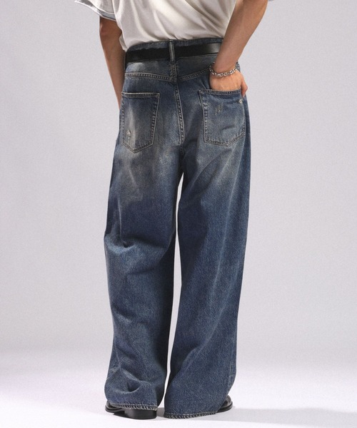 RAGEBLUE（レイジブルー） ジーンズ DISTRESSED STRAIGHT DENIM PANTS