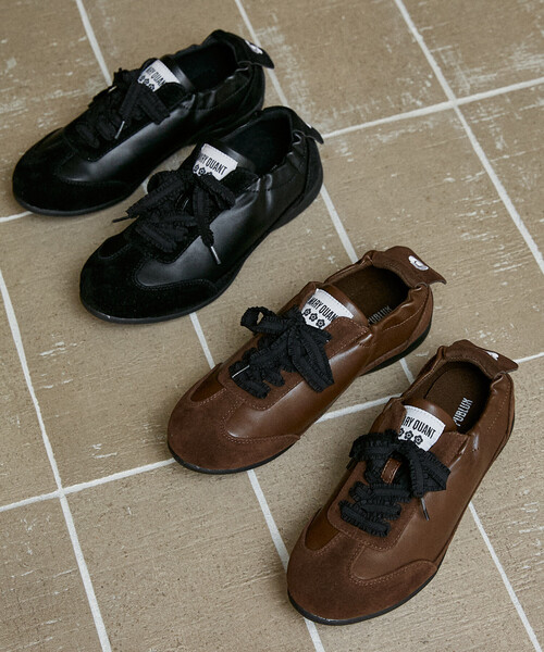 「MARY QUANT」 ローカットスニーカー 24 ブラック レディース_画像2