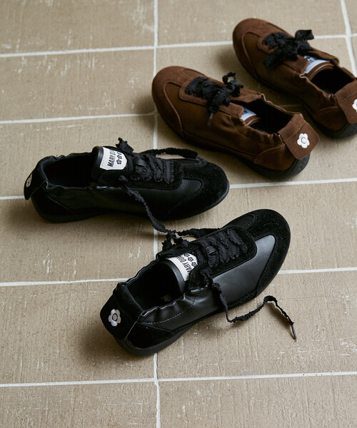 「MARY QUANT」 ローカットスニーカー 24 ブラック レディース_画像4