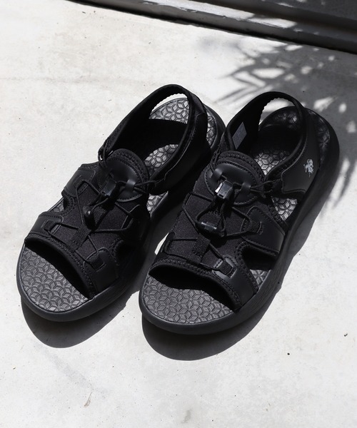 「U.S. POLO ASSN.」 フラットサンダル 24.5cm ブラック レディース_画像2
