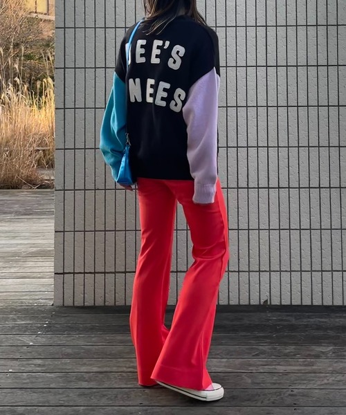 「mi via loca」 ブーツカットパンツ FREE ブラック レディース_画像3