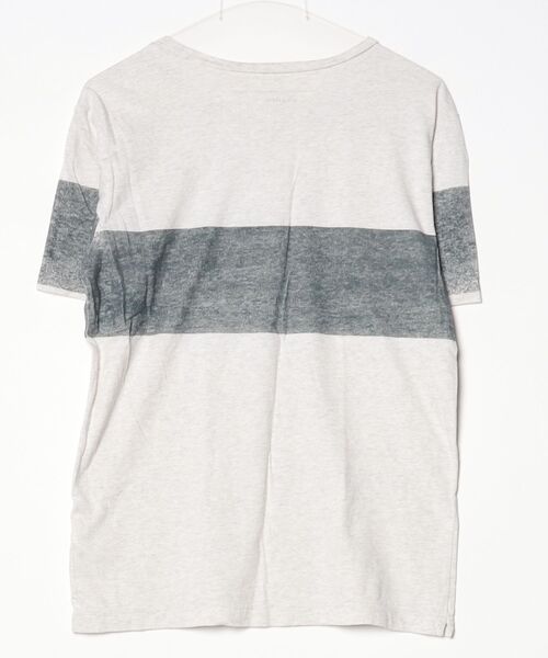 「quadro」 ボーダー柄半袖Tシャツ 2 グレー メンズ_画像2