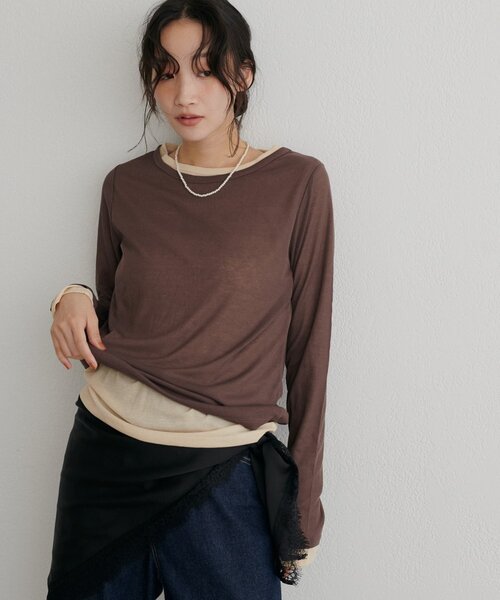 Ameri（アメリ） tシャツ HEART TANK KNIT SET TOP レディース