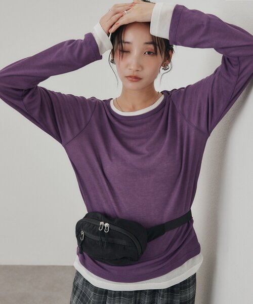 tシャツ レイヤードシアーパックTシャツ「WEB限定カラーあり」 レディース | Discoat | 15