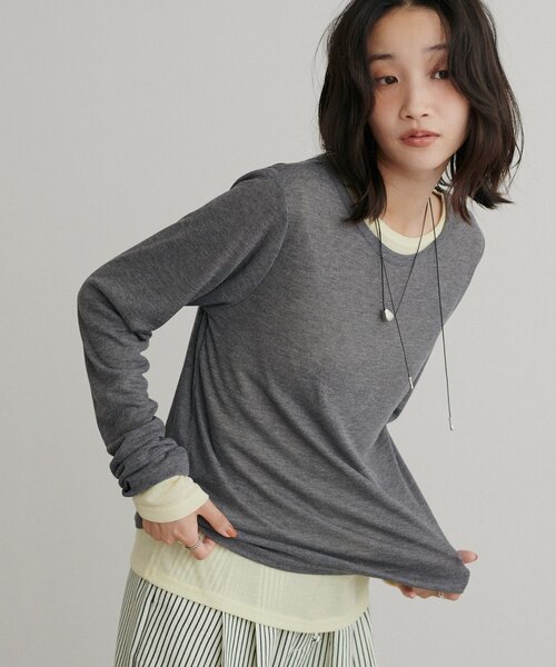 tシャツ レイヤードシアーパックTシャツ「WEB限定カラーあり」 レディース | Discoat | 07