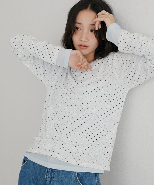 tシャツ レイヤードシアーパックTシャツ「WEB限定カラーあり」 レディース | Discoat | 01