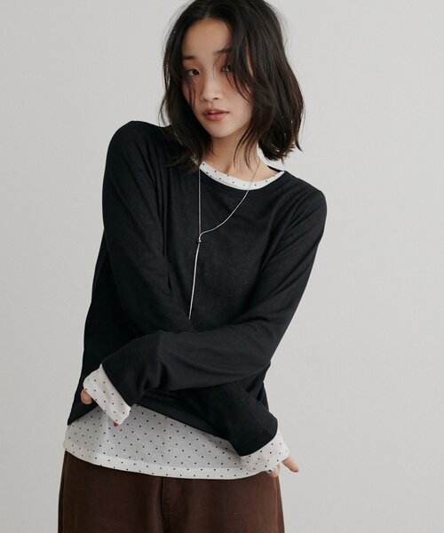 tシャツ レイヤードシアーパックTシャツ「WEB限定カラーあり」 レディース | Discoat | 20