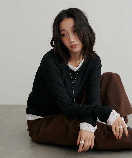 tシャツ レイヤードシアーパックTシャツ「WEB限定カラーあり」 レディース | Discoat | 24