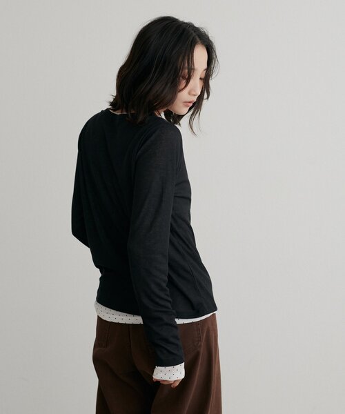 tシャツ レイヤードシアーパックTシャツ「WEB限定カラーあり」 レディース | Discoat | 25