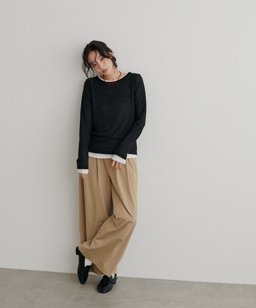 tシャツ レイヤードシアーパックTシャツ「WEB限定カラーあり」 レディース | Discoat | 31