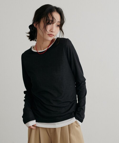 tシャツ レイヤードシアーパックTシャツ「WEB限定カラーあり」 レディース | Discoat | 32