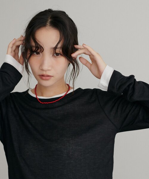 tシャツ レイヤードシアーパックTシャツ「WEB限定カラーあり」 レディース | Discoat | 33