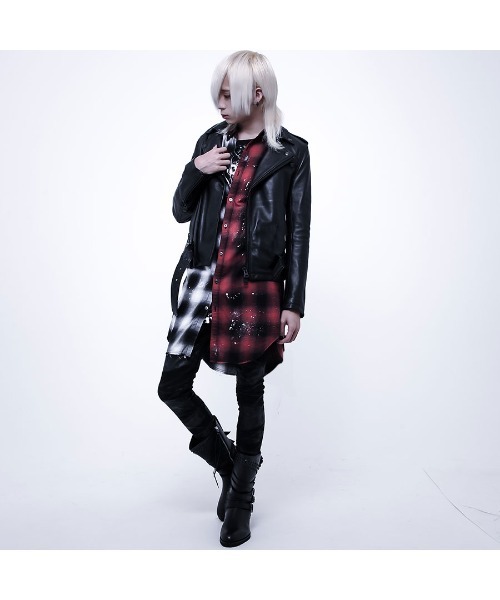 【新品未使用】CIVARIZE バックZIPドッキングチェックシャツ 46サイズ 新品未使用】CIVARIZE バックZIPドッキングチェックシャツ 46