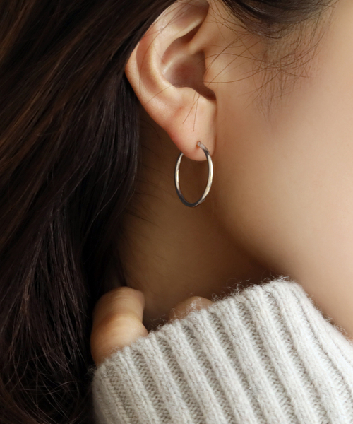 Lilas ピアス 1.5パイプ2cmルーフピアスWG K10（両耳